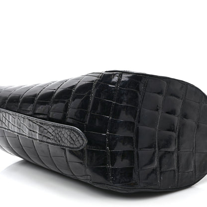 Lanvin Alligator Small Hook Bag Black 9 of 12