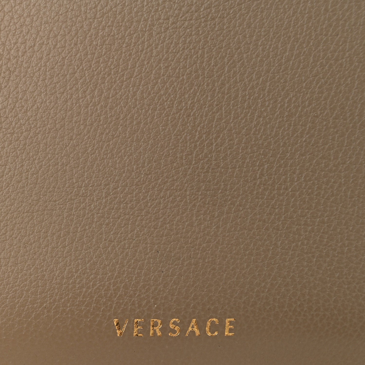 Versace Grained Calfskin La Medusa Flap Shoulder Bag Taupe 13 of 13