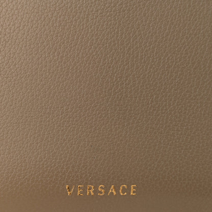 Versace Grained Calfskin La Medusa Flap Shoulder Bag Taupe 13 of 13