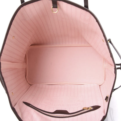 Louis Vuitton Damier Ebene Neo Neverfull MM Rose Ballerine 4 of 11