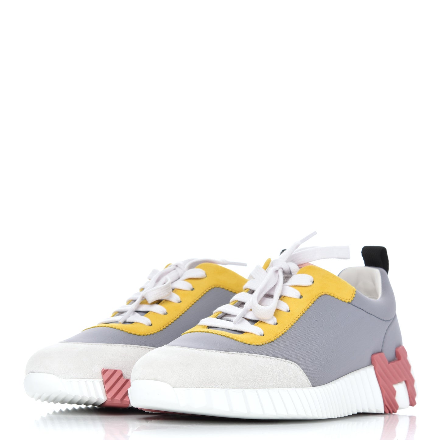 Technical Canvas Suede Goatskin Bouncing Sneakers 37.5