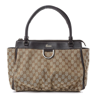 Gucci Monogram D Gold Tote Dark Brown 1 of 14