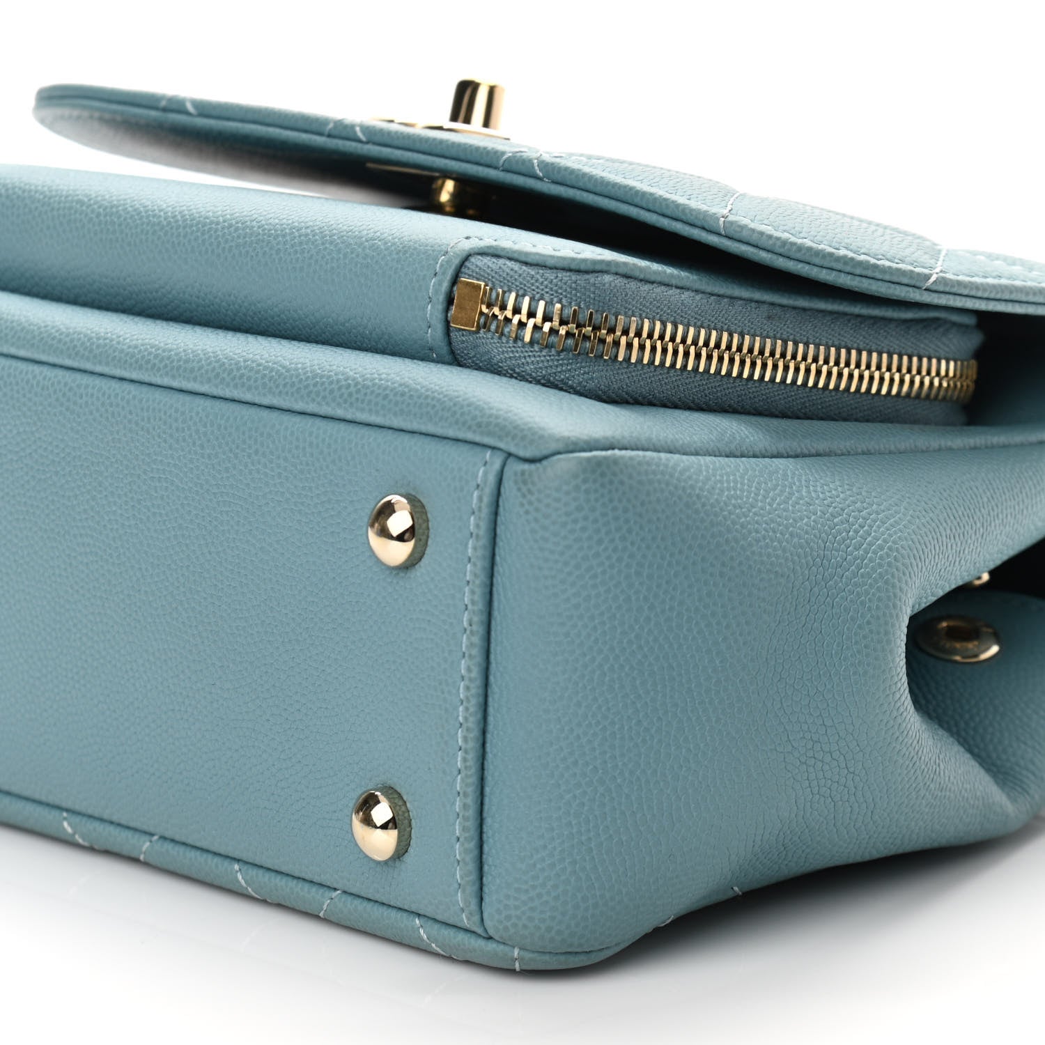 Chanel Caviar Quilted Mini Business Affinity Flap Light Blue 10 of 11