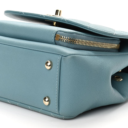 Chanel Caviar Quilted Mini Business Affinity Flap Light Blue 10 of 11