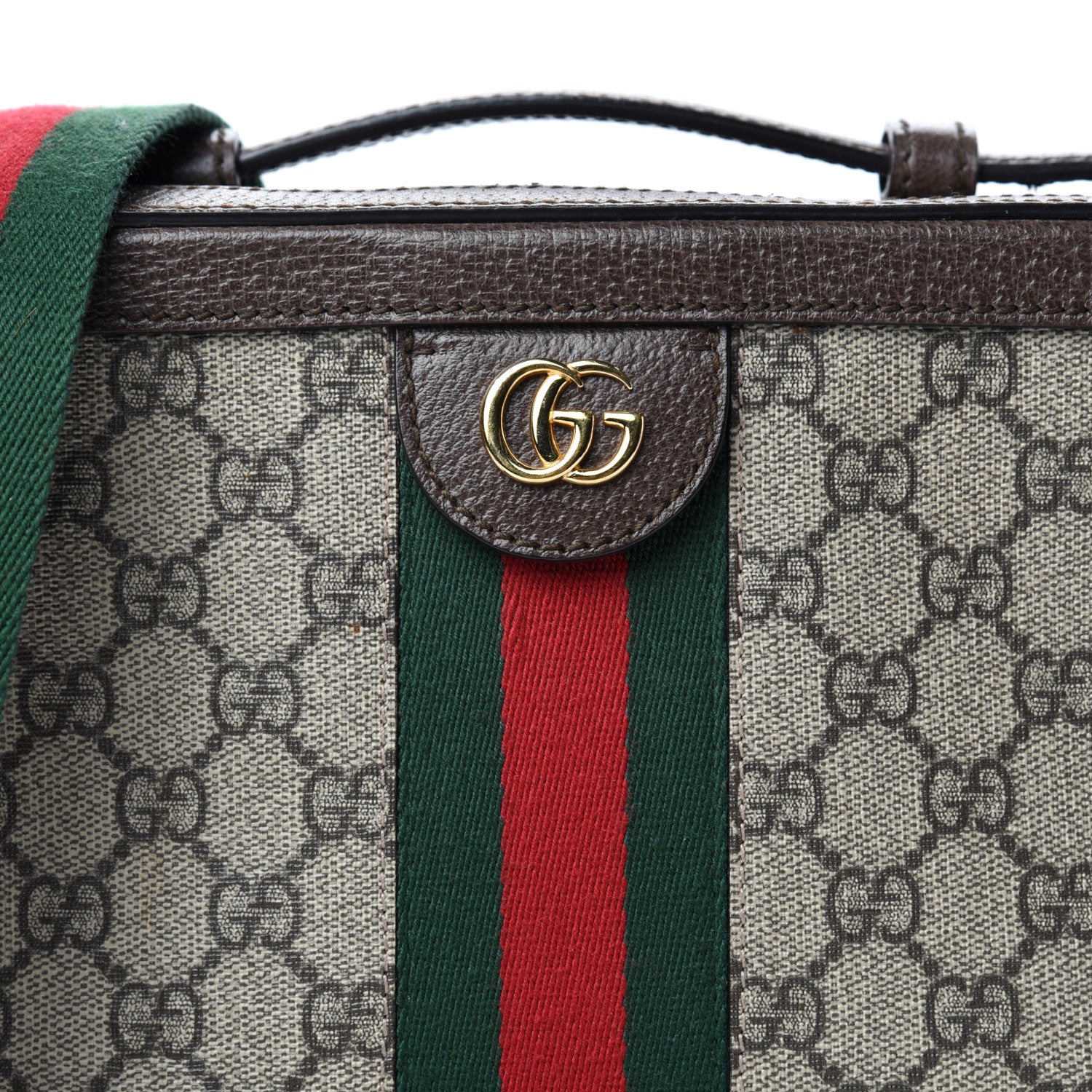 Gucci GG Supreme Web Small Ophidia Top Handle Shoulder Bag Brown 10 of 10