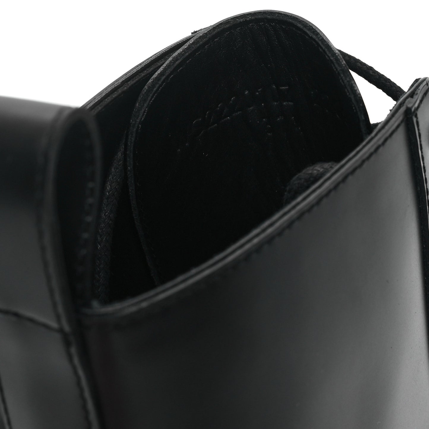 Glossed Calfskin Funk Ankle Boots 37.5 Black