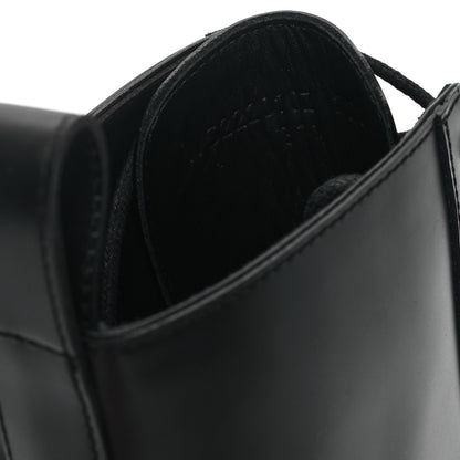 Hermes Glossed Calfskin Funk Ankle Boots 37.5 Black 7 of 9