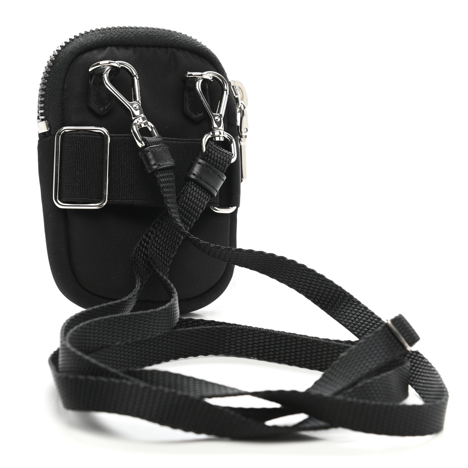Prada Tessuto Nylon Mini Pouch Black Purse Black 3 of 7