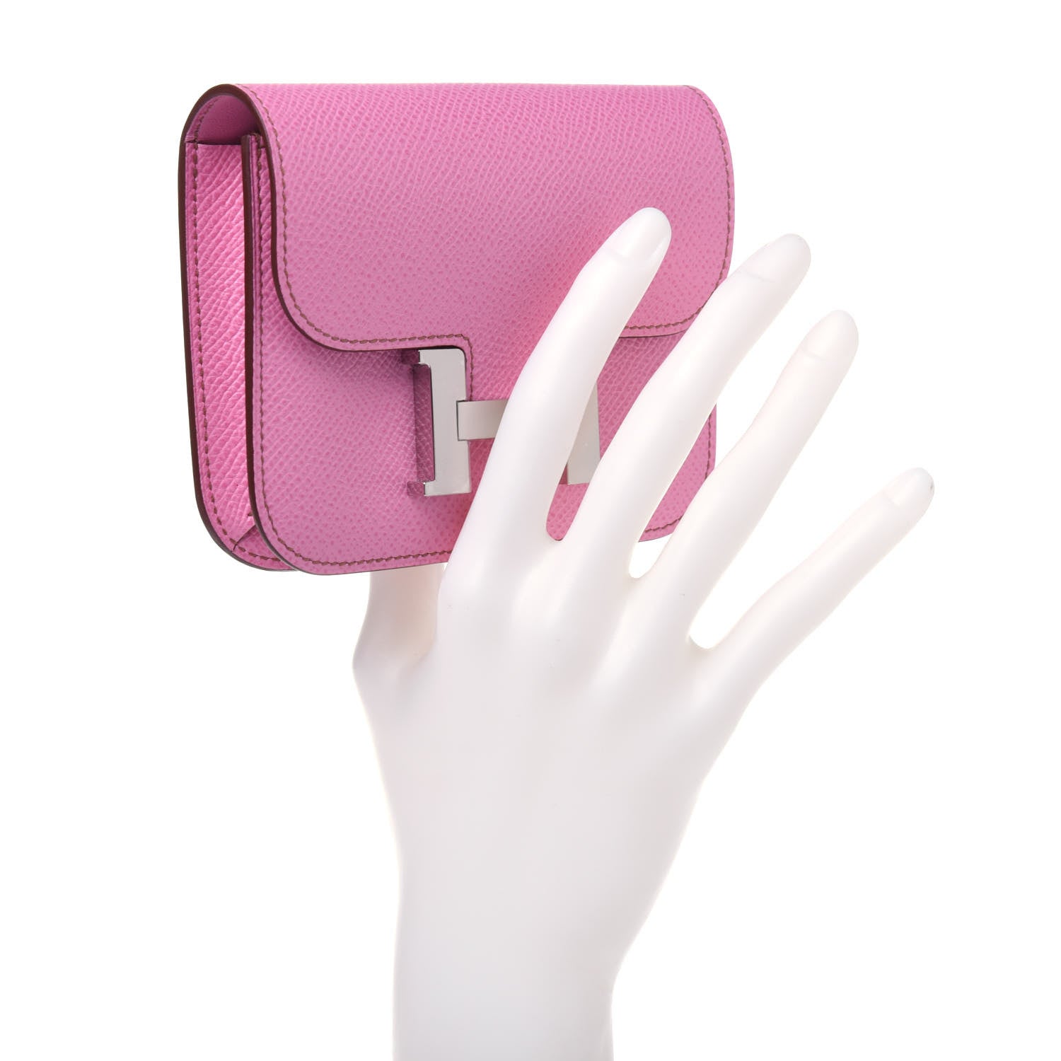 Hermes Epsom Constance Slim Wallet 5P Pink 2 of 15