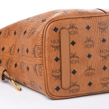 MCM Visetos Medium Liz Reversible Shopper Tote Cognac 10 of 20