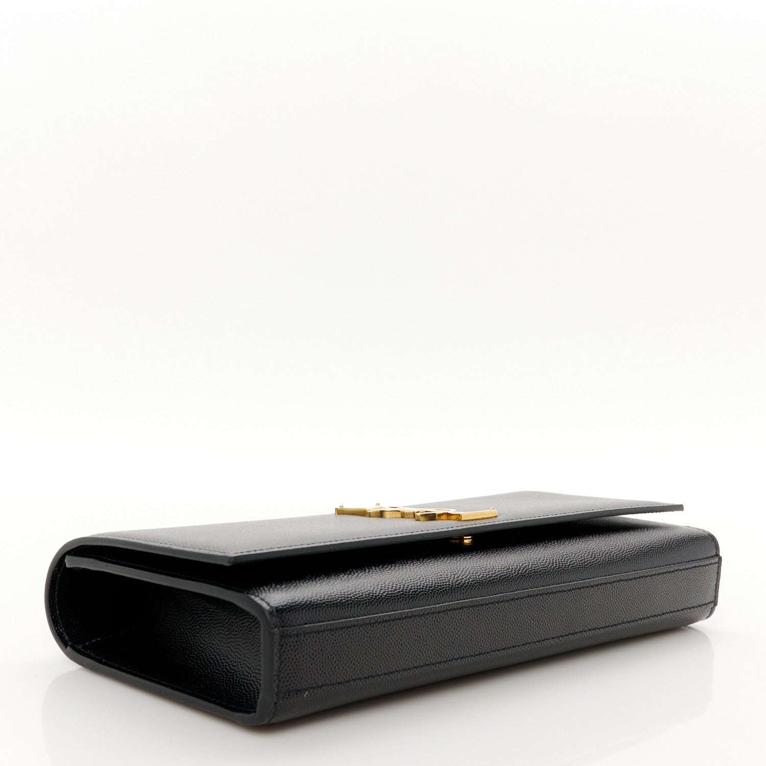 Saint Laurent Grain De Poudre Monogram Cassandre Clutch Black 4 of 11