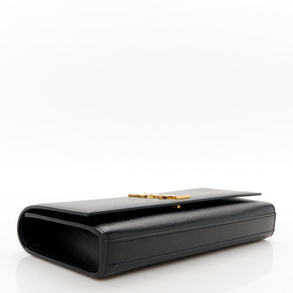 Saint Laurent Grain De Poudre Monogram Cassandre Clutch Black 4 of 11