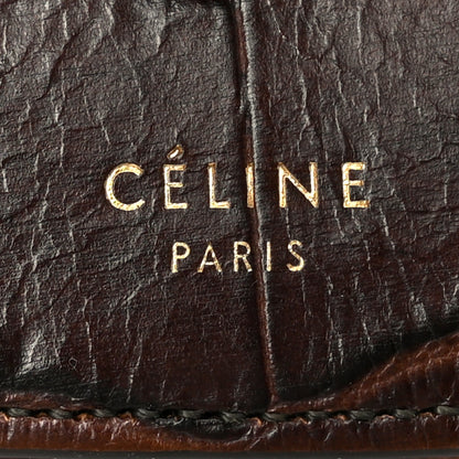 Celine Crocodile Embossed Calfskin Mini Symmetrical Bag Brown 6 of 10
