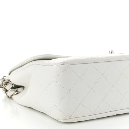 Chanel Caviar Quilted Jumbo Single Flap White 9 of 10