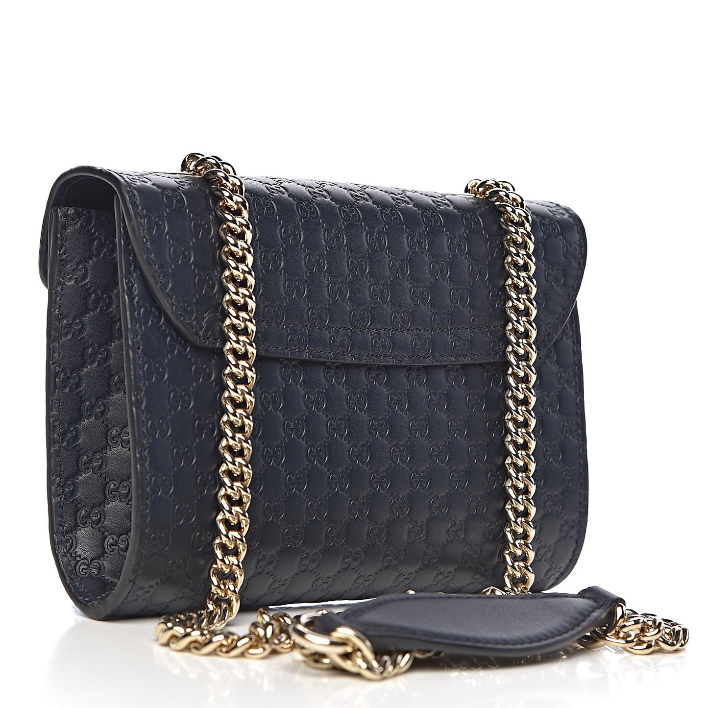 Microguccissima Mini Emily Chain Shoulder Bag Blue