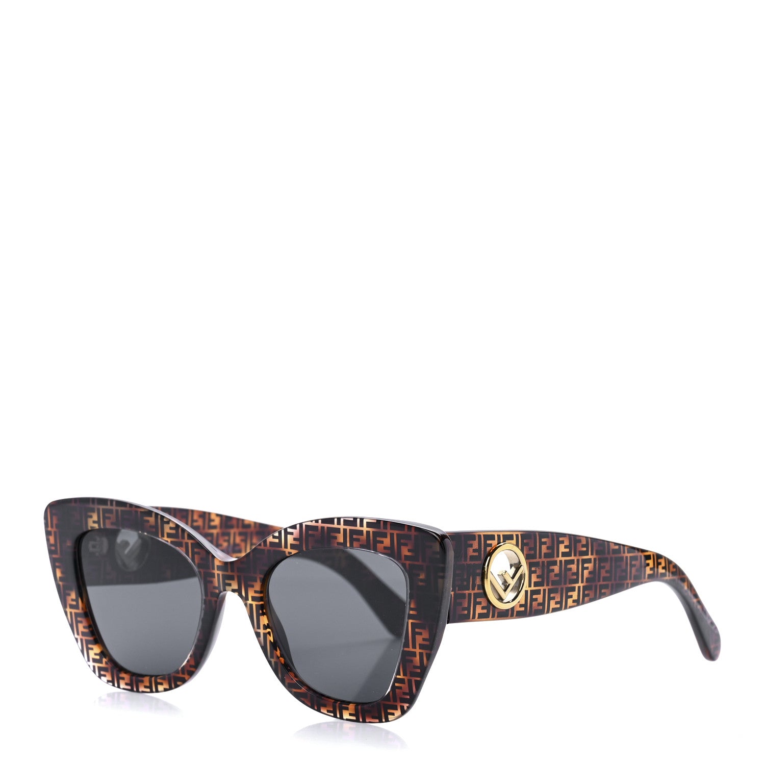 Fendi Acetate F is Fendi FF 51mm Cat Eye Sunglasses 0327/S Tortoise Camouflage 1 of 7
