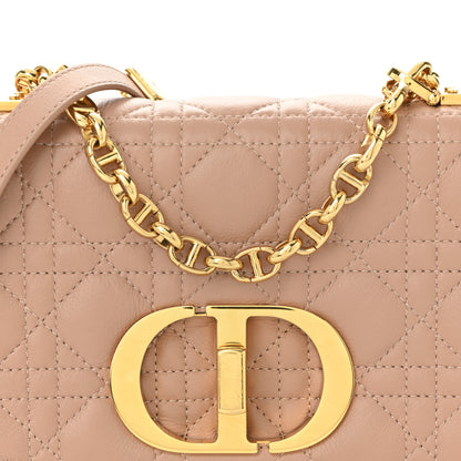 Christian Dior Calfskin Cannage Small Caro Bag Rose De Vents 8 of 11