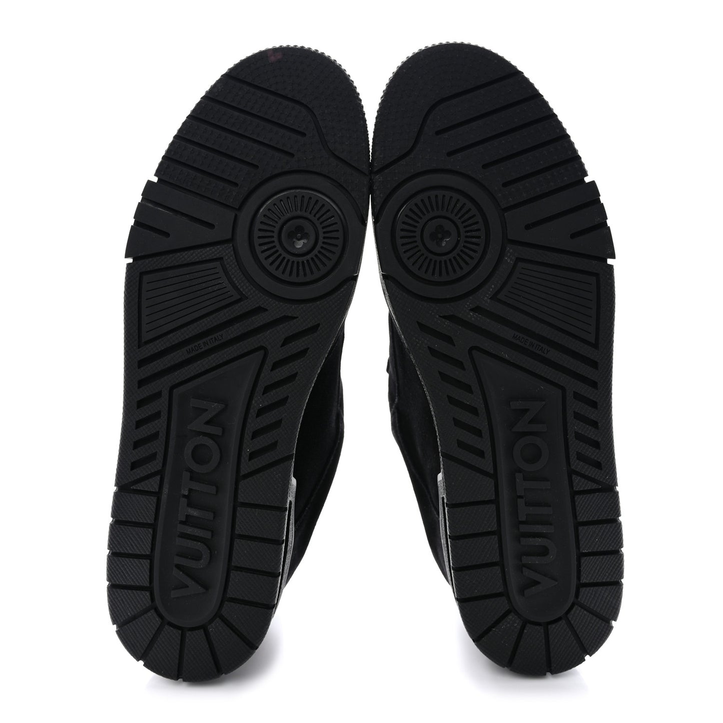 Suede Mens LV Trainer Sneakers 9 Black