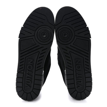 Louis Vuitton Suede Mens LV Trainer Sneakers 9 Black 5 of 10