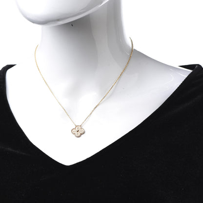 Van Cleef & Arpels 18K Rose Gold Vintage Alhambra Pendant Necklace 2 of 7