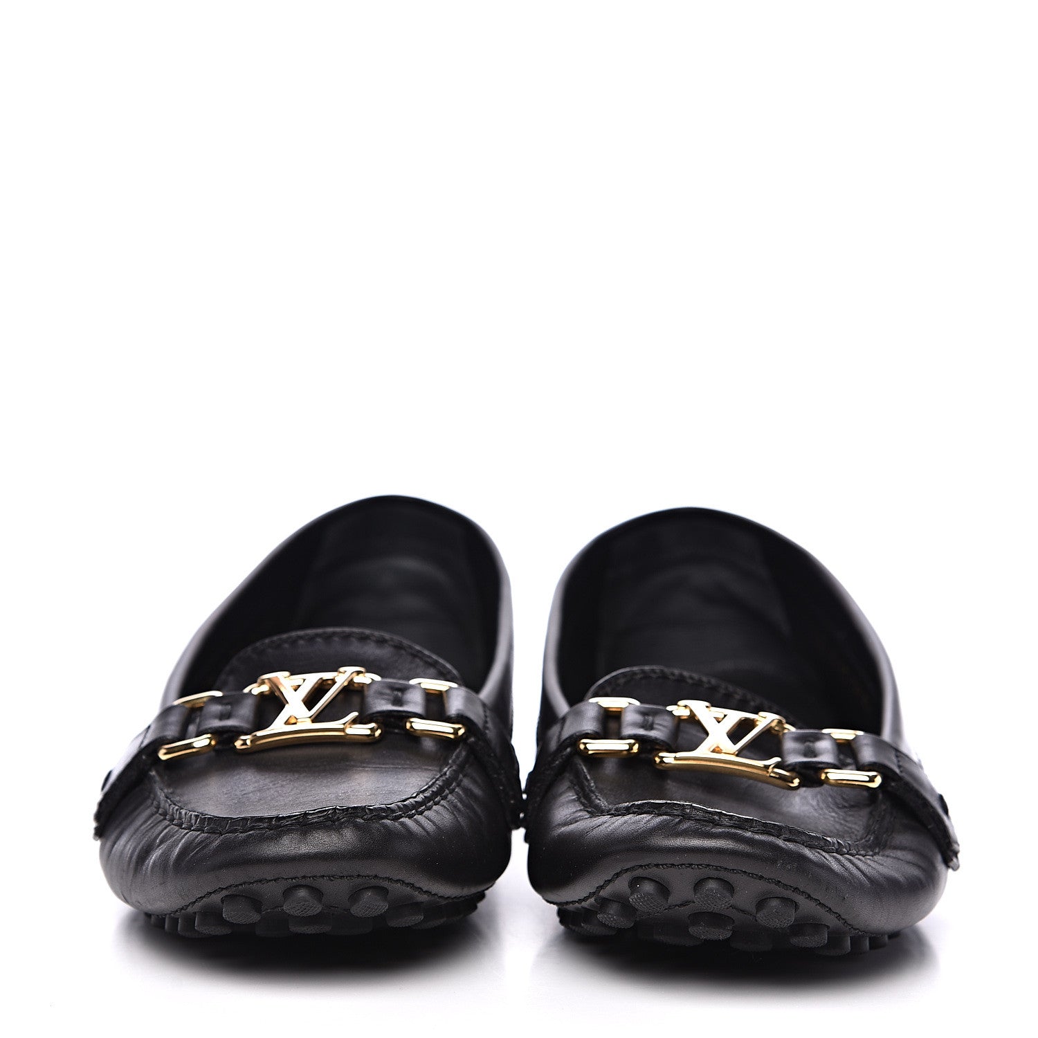Louis Vuitton Calfskin Oxford Loafers 39.5 Black 2 of 10