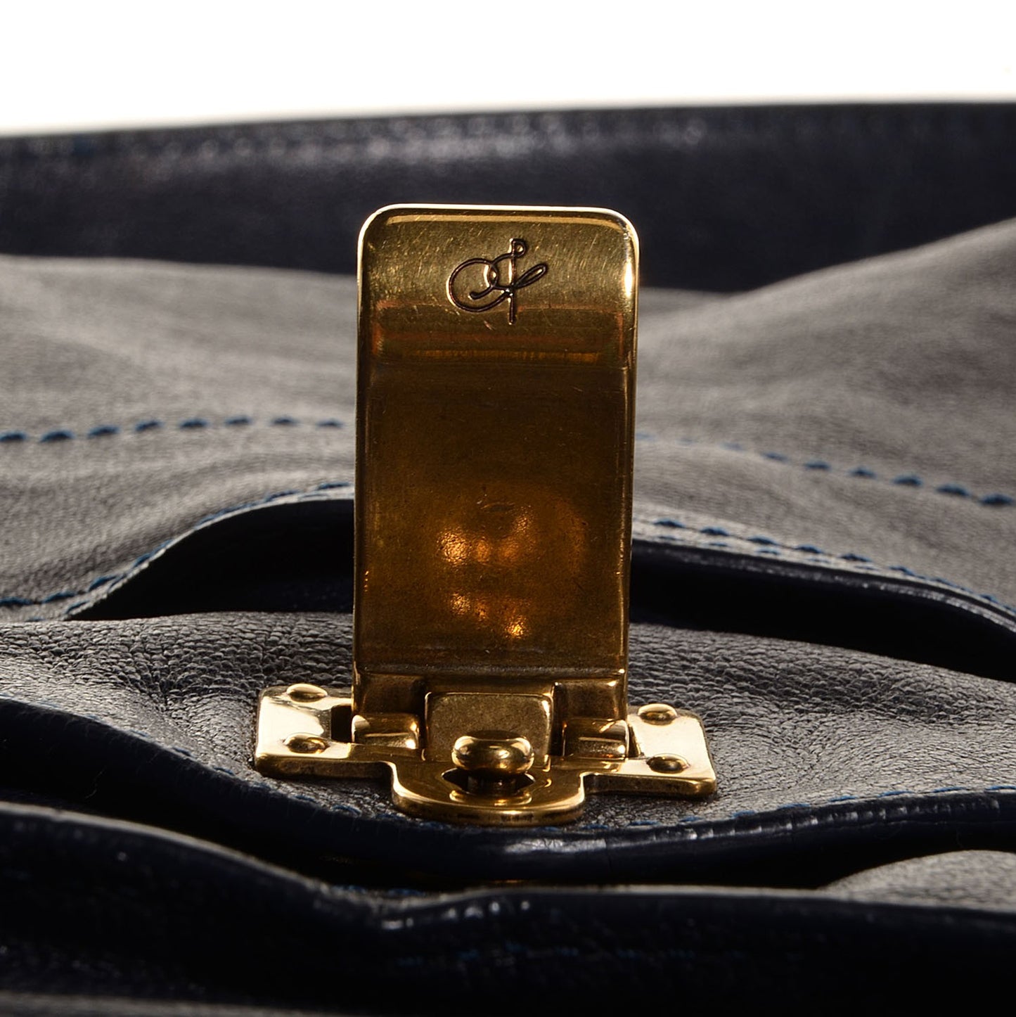 Lambskin PS1 Large Satchel Midnight