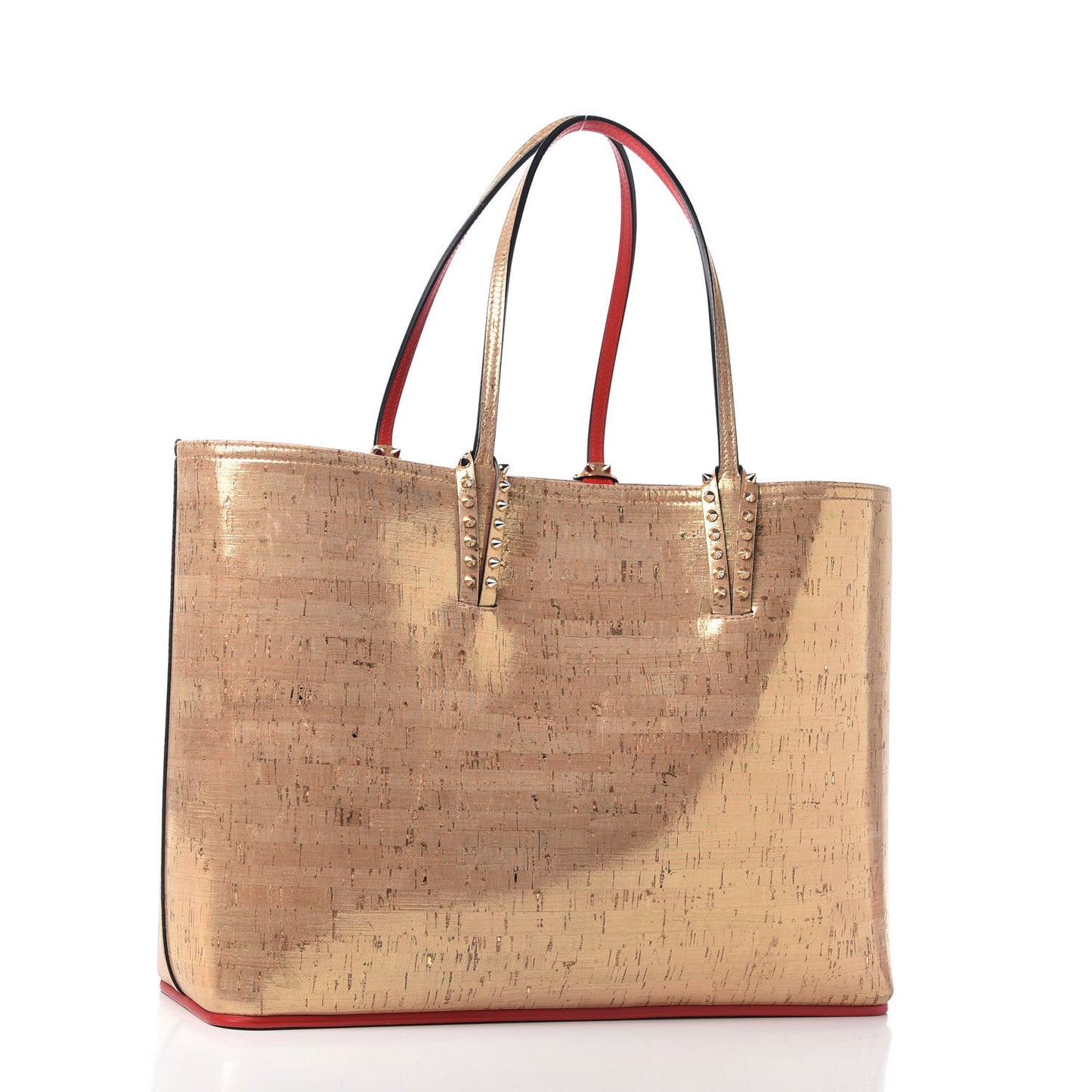 Calfskin Liege Pepite Cork Spikes East West Cabata Tote Snow