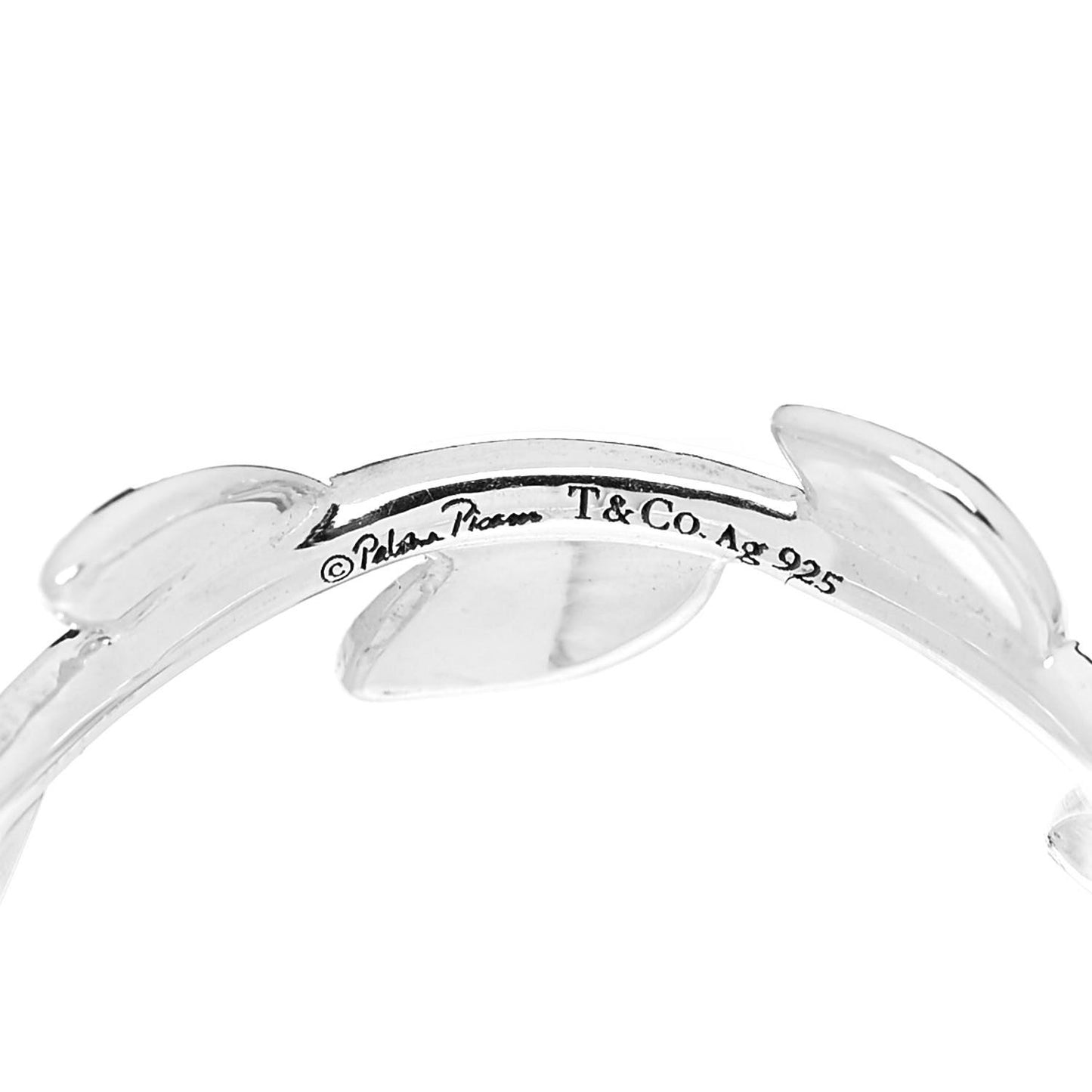 Sterling Silver Paloma Picasso Narrow Olive Leaf Band Ring 49 5