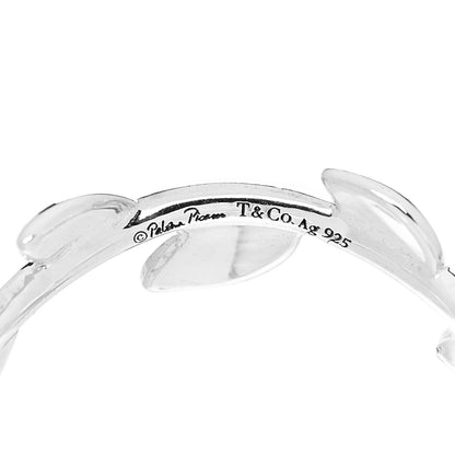 Tiffany Sterling Silver Paloma Picasso Narrow Olive Leaf Band Ring 49 5 4 of 4