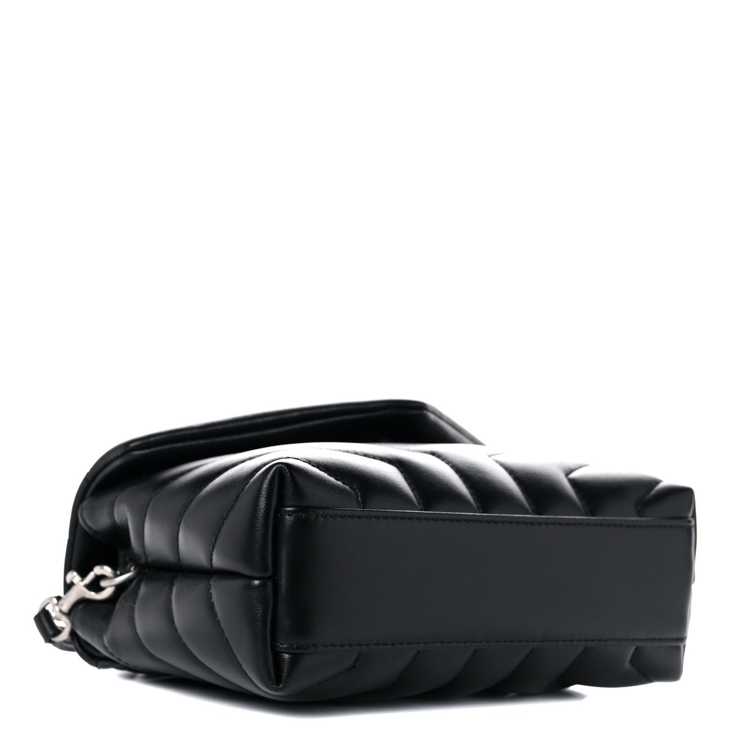 Calfskin Y Quilted Monogram Toy Loulou Crossbody Bag Black