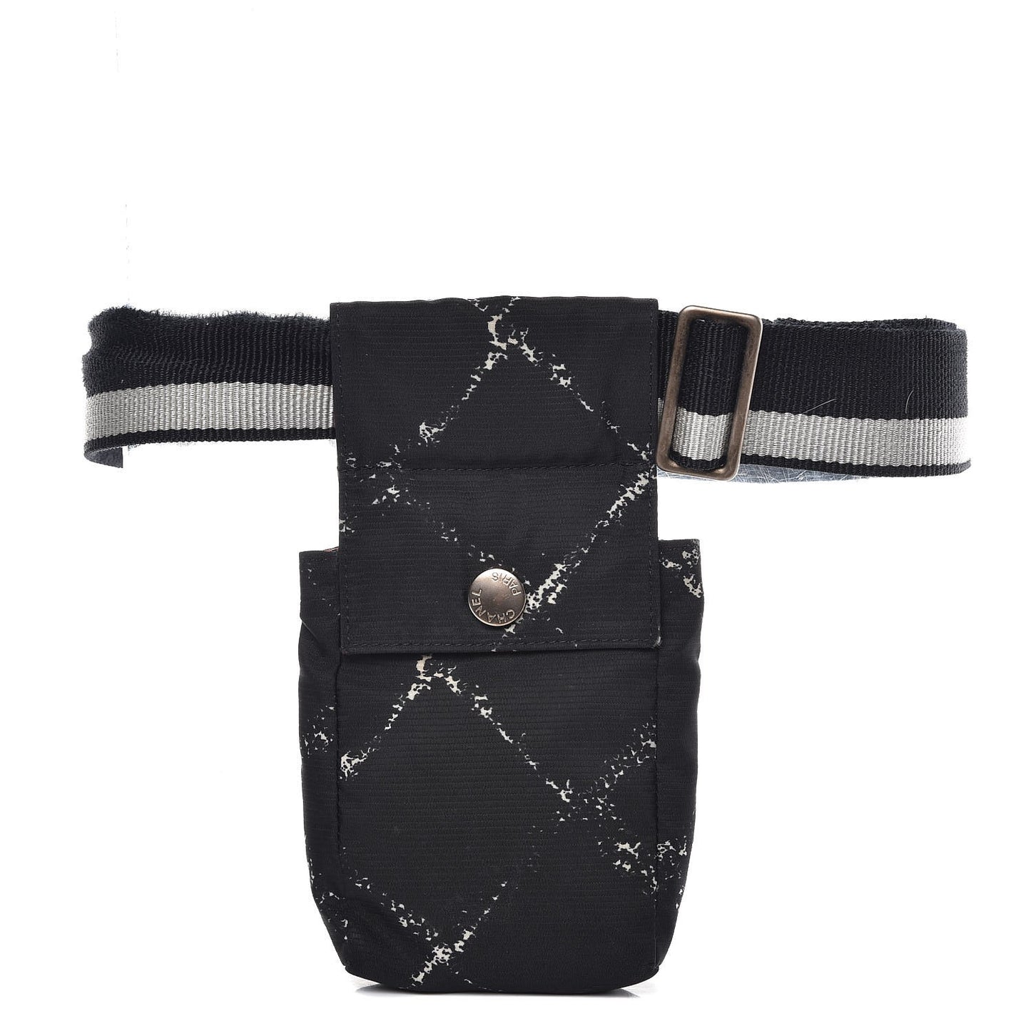 Nylon Travel Ligne Waist Belt Bag Black