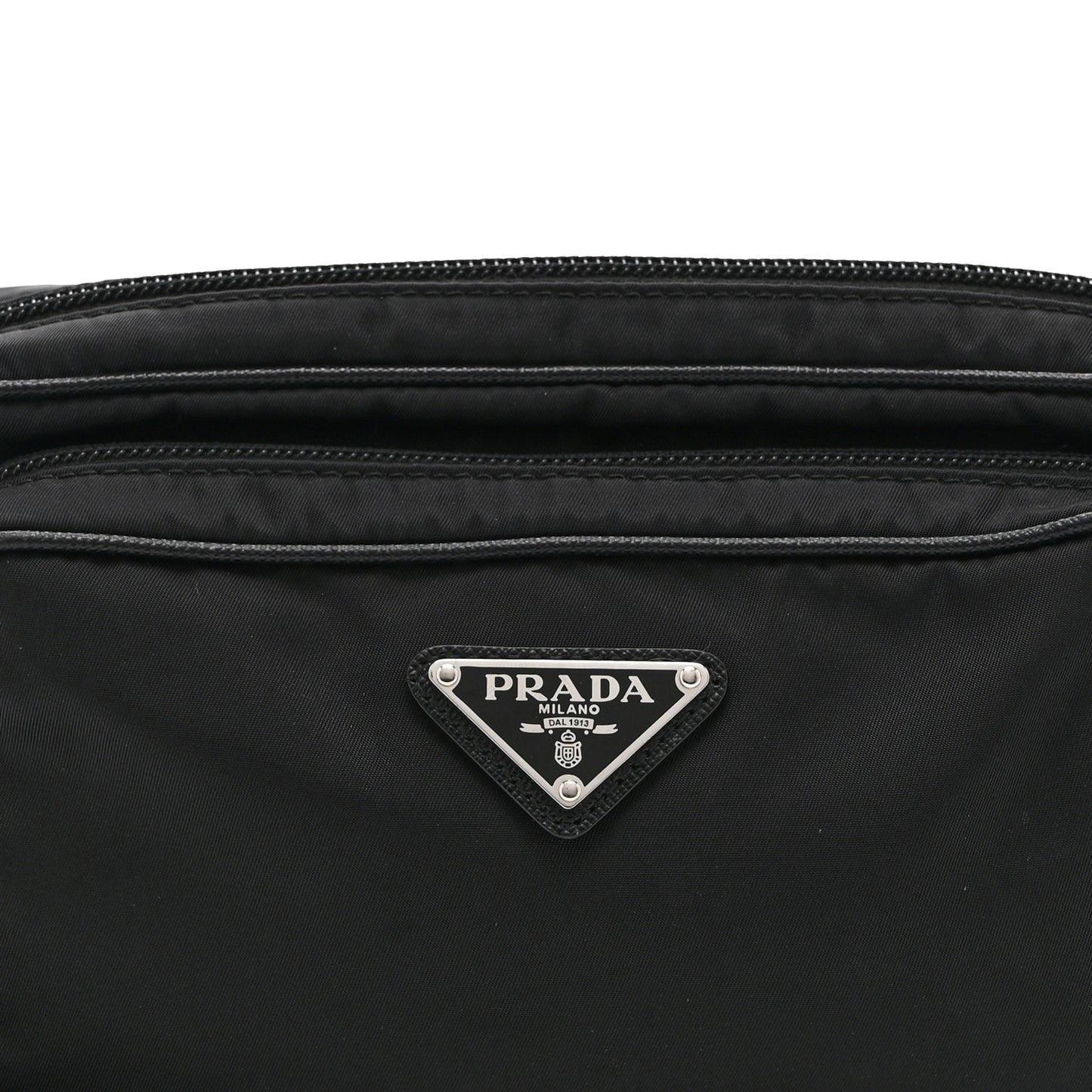 Re-Nylon Saffiano Belt Bag L Black