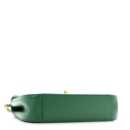 Chanel Lambskin Quilted Chain Infinity Top Handle Flap Green 4 of 13