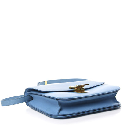 Celine Box Calfskin Medium Classic Box Flap Bag Blue 4 of 13