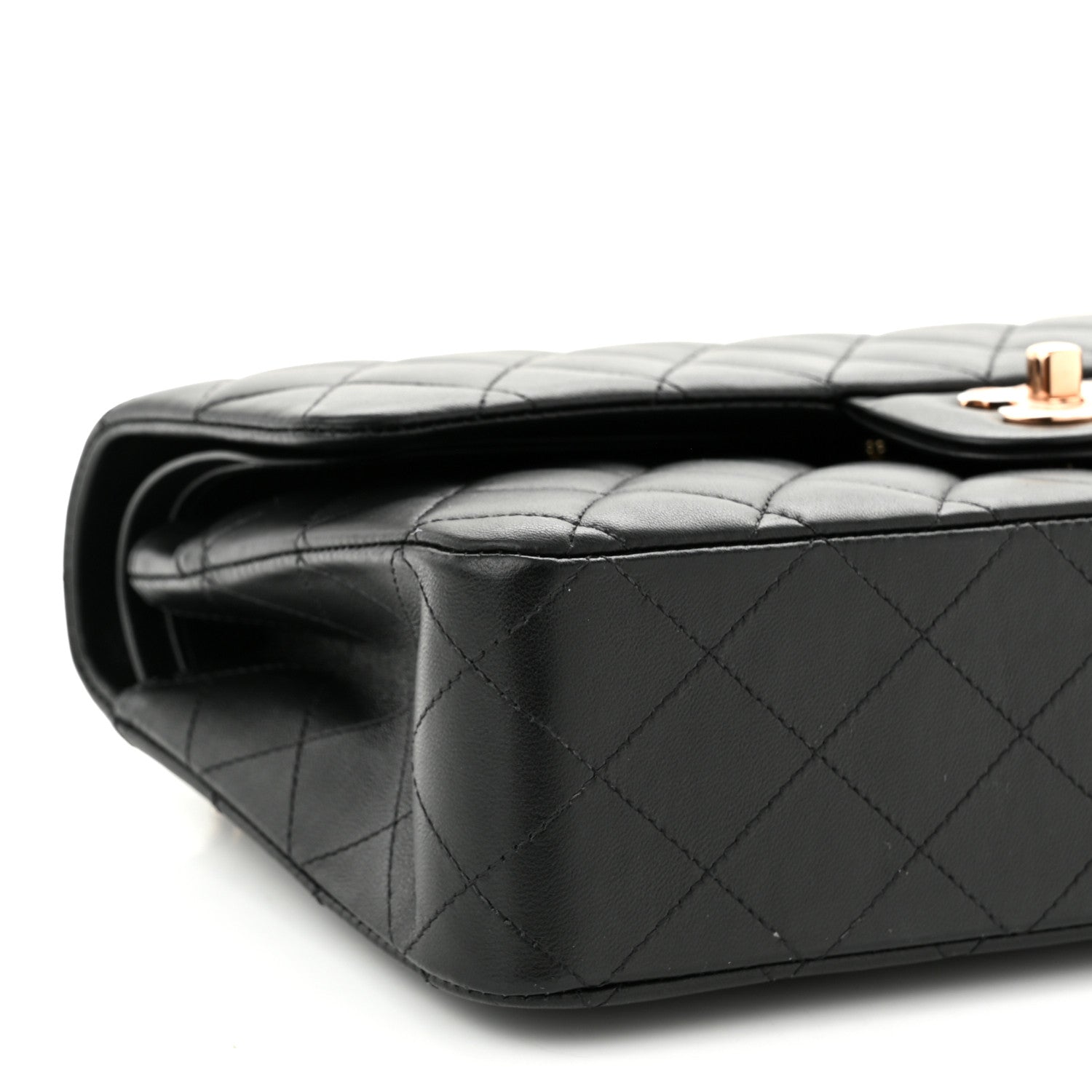 Chanel Lambskin Quilted Medium Double Flap Black 9 of 11