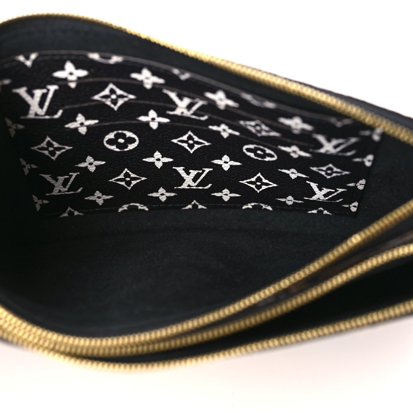 Monogram Giant Jungle Pochette Double Zip Black