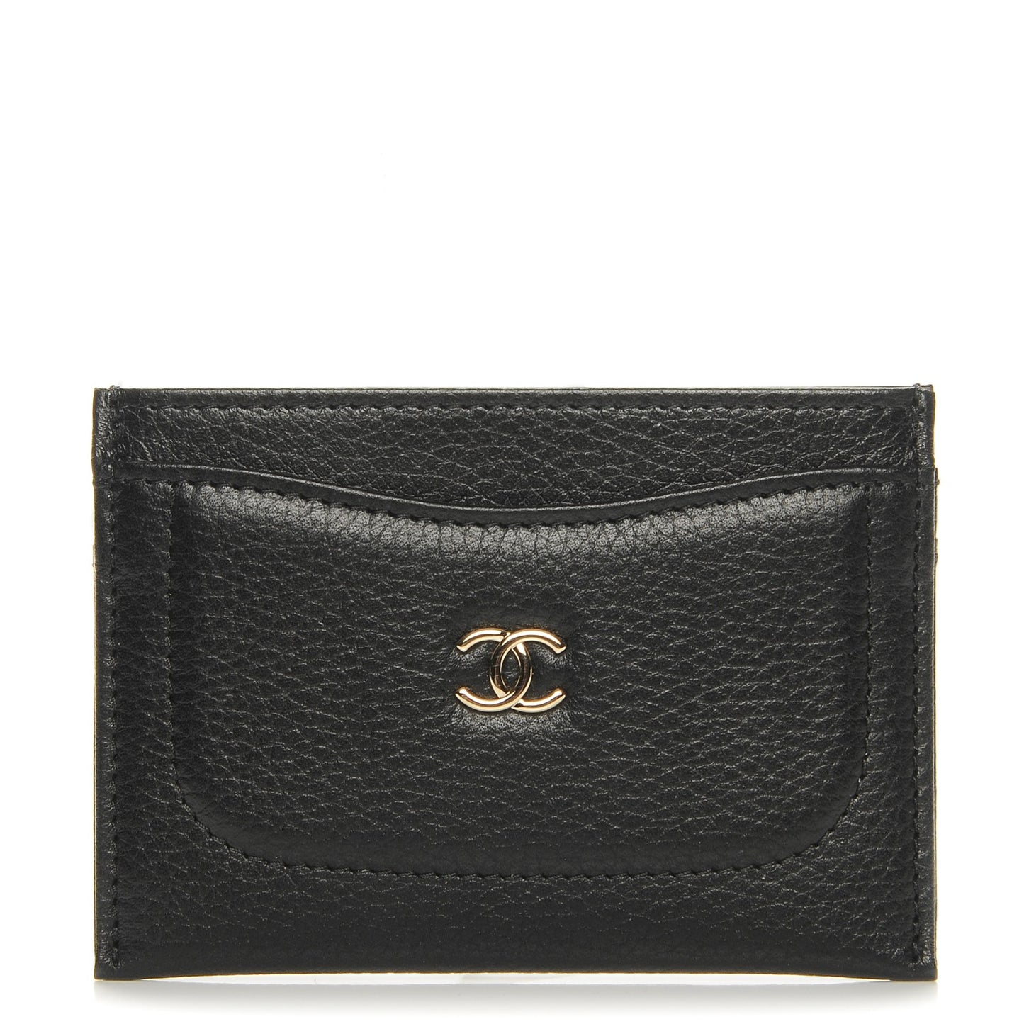 Calfskin CC Card Holder Black