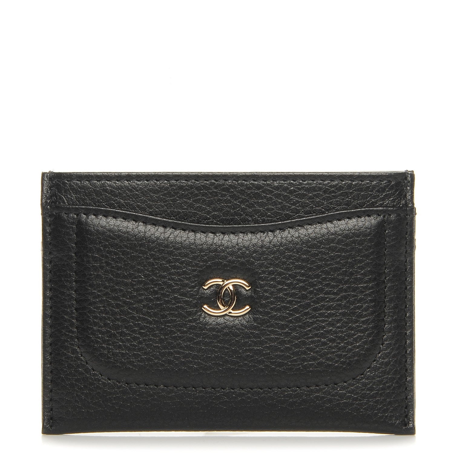 Chanel Calfskin CC Card Holder Black 1 of 8