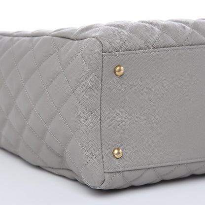 Chanel Caviar Quilted Large Coco Handle Shopping Tote Grey 10 of 11