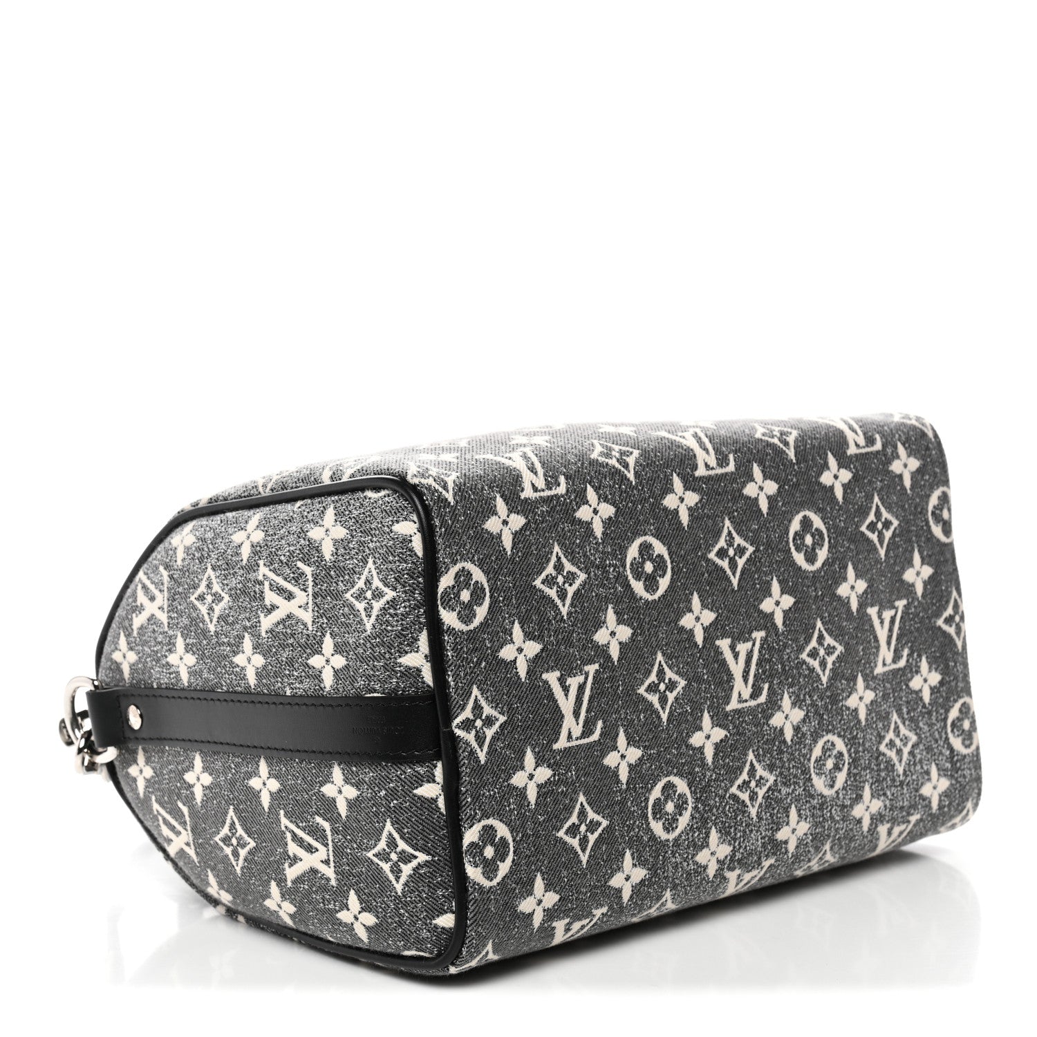 Louis Vuitton Denim Monogram Jacquard Speedy Bandouliere 25 Black 4 of 9