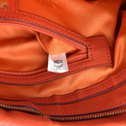 MCM Calfskin Ottomar Monogram Tote Orange 6 of 11