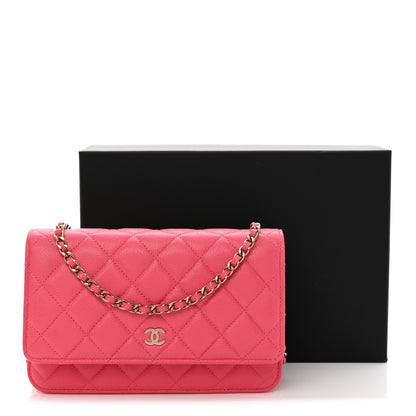 Chanel Caviar Quilted Wallet on Chain WOC Pink 12 of 12