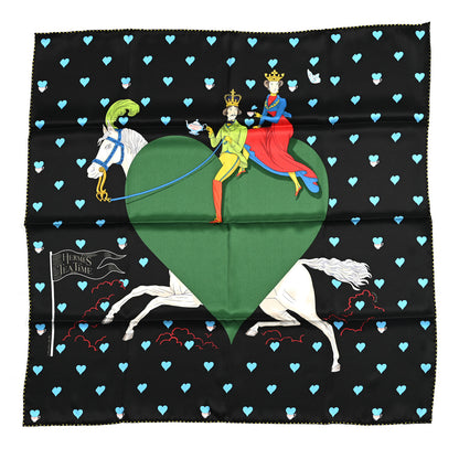 Hermes Silk Tea Time Scarf 70 Black 1 of 6