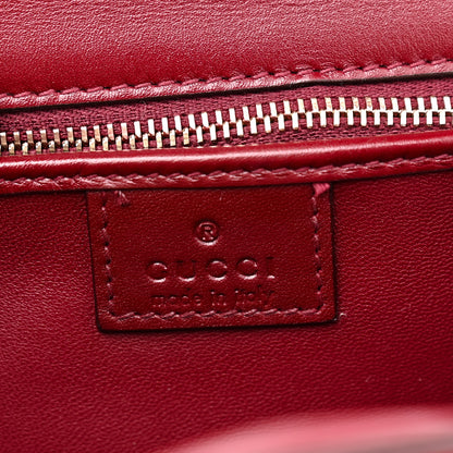 Gucci Boarded Dyana Lux Calfskin Web Monochrome Small Bamboo 1947 Top Handle Bag Rosso Ancora 6 of 11