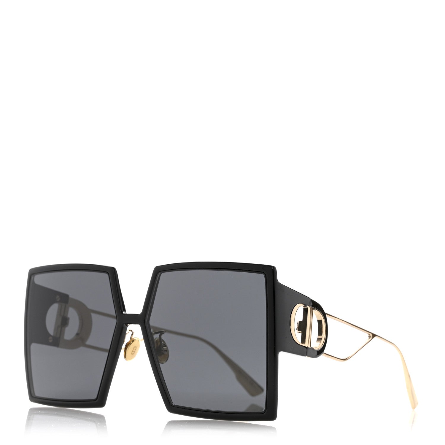 Christian Dior Acetate Square 30 Montaigne Sunglasses Black 1 of 7