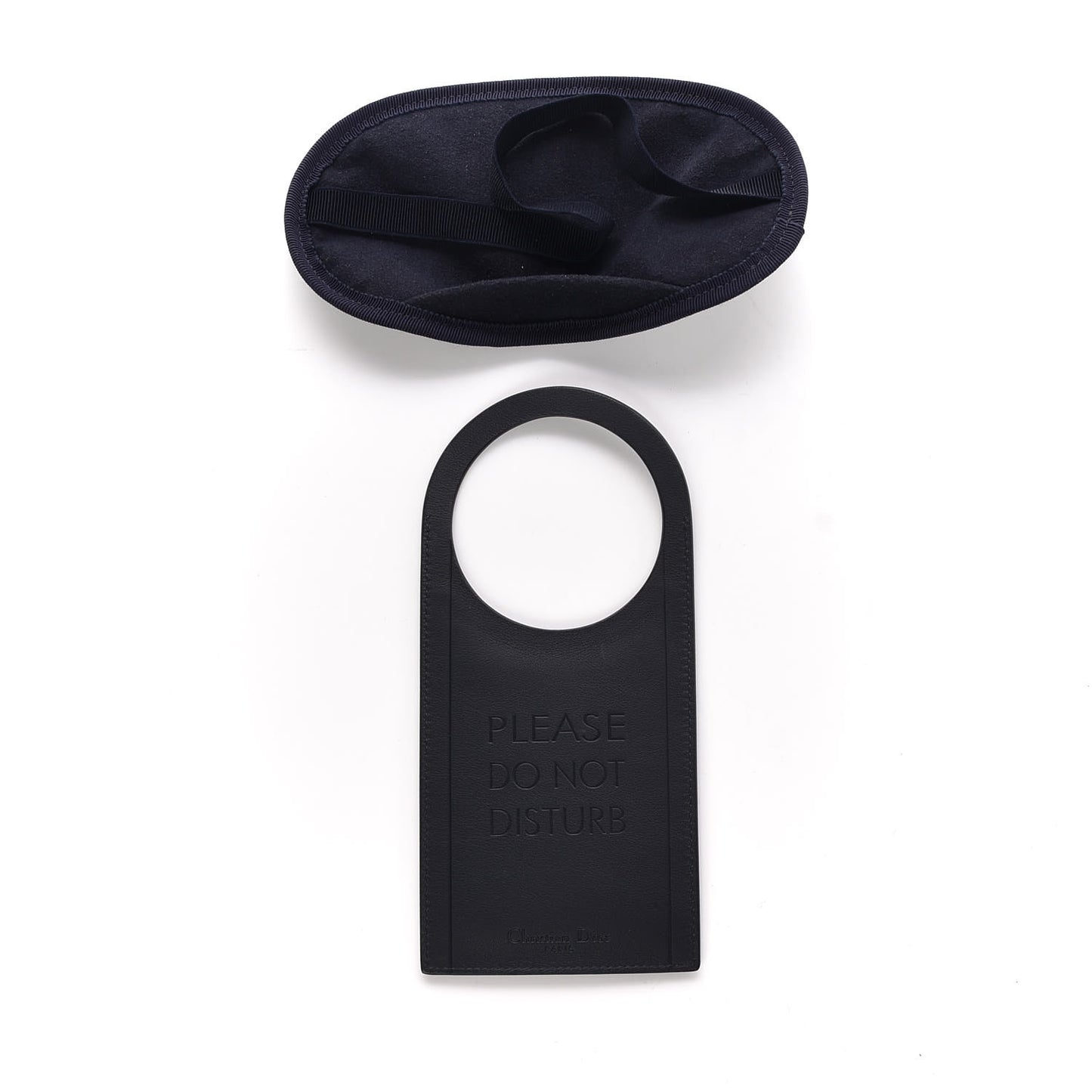 Oblique Sleep Mask and Door Sign Set Blue