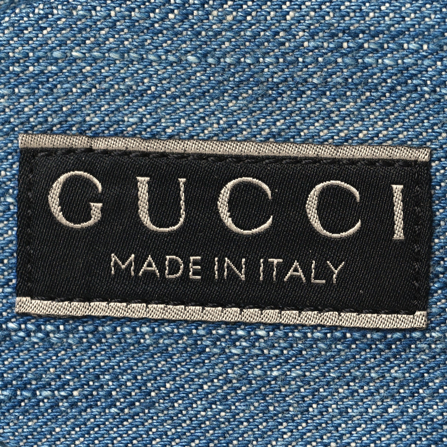Gucci New Denim Logo Embroidered Slide Sandal 37.5 Light Blue 9 of 10