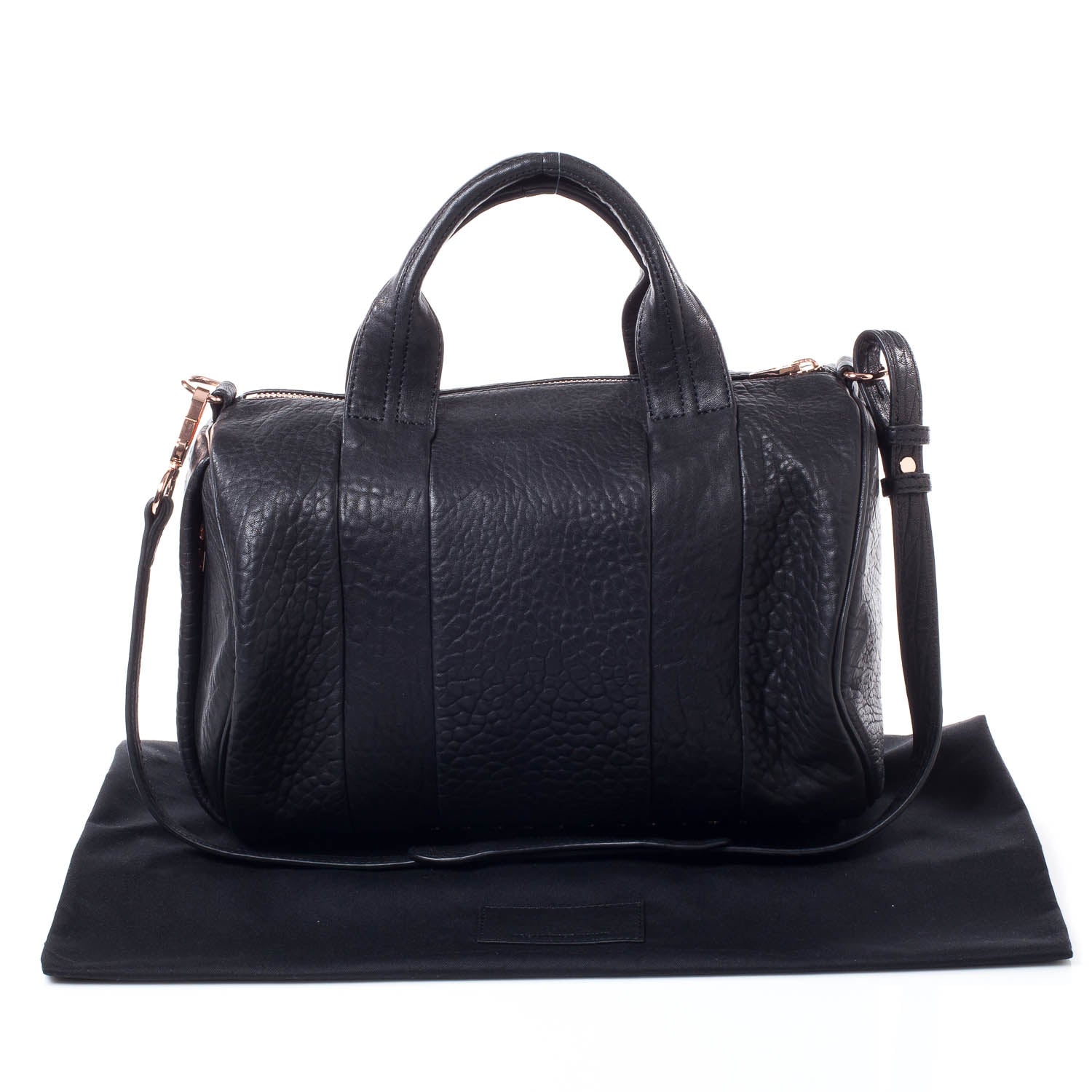 Alexander Wang Leather Rocco w Rose Gold Hardware Black 8 of 8
