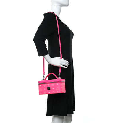 MCM Visetos Vanity Case Neon Pink 2 of 9