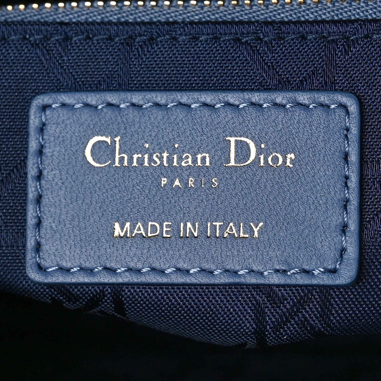 Lambskin Cannage Small My Lady Dior Blue Grey
